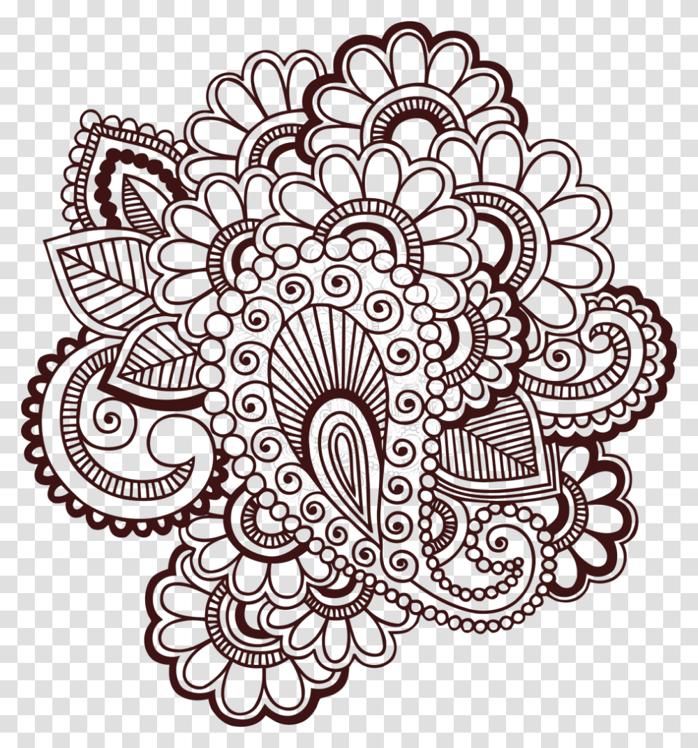 Henna Tattoo Clipart, Lace Transparent Png