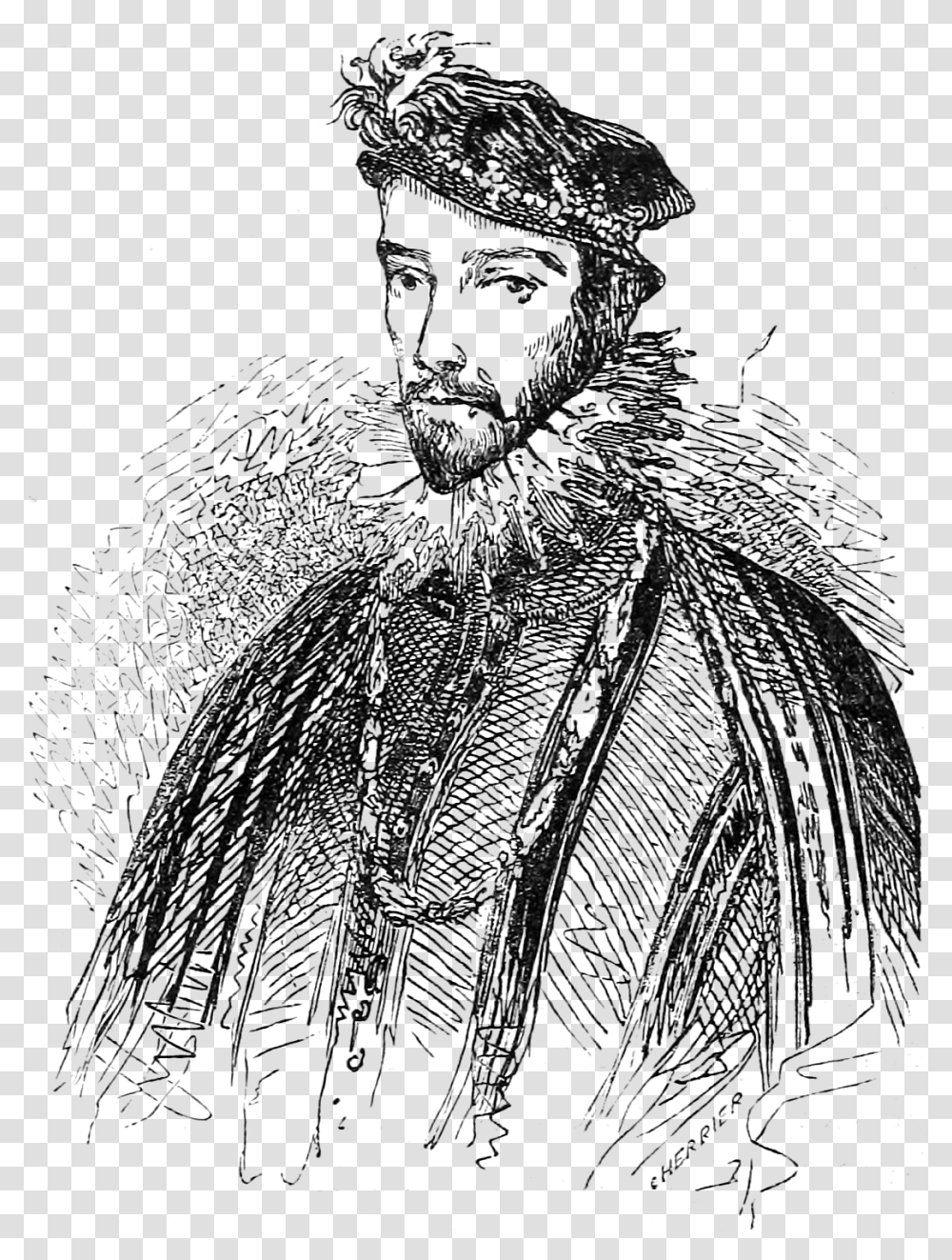 Henri Ii Sketch, Person, Face, Drawing Transparent Png