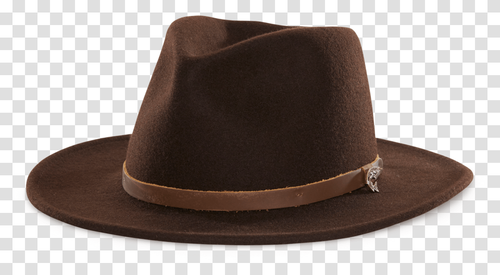 Henry Jones Felt Fedora Hat Brown American Made Left Fedora, Apparel, Cowboy Hat, Baseball Cap Transparent Png