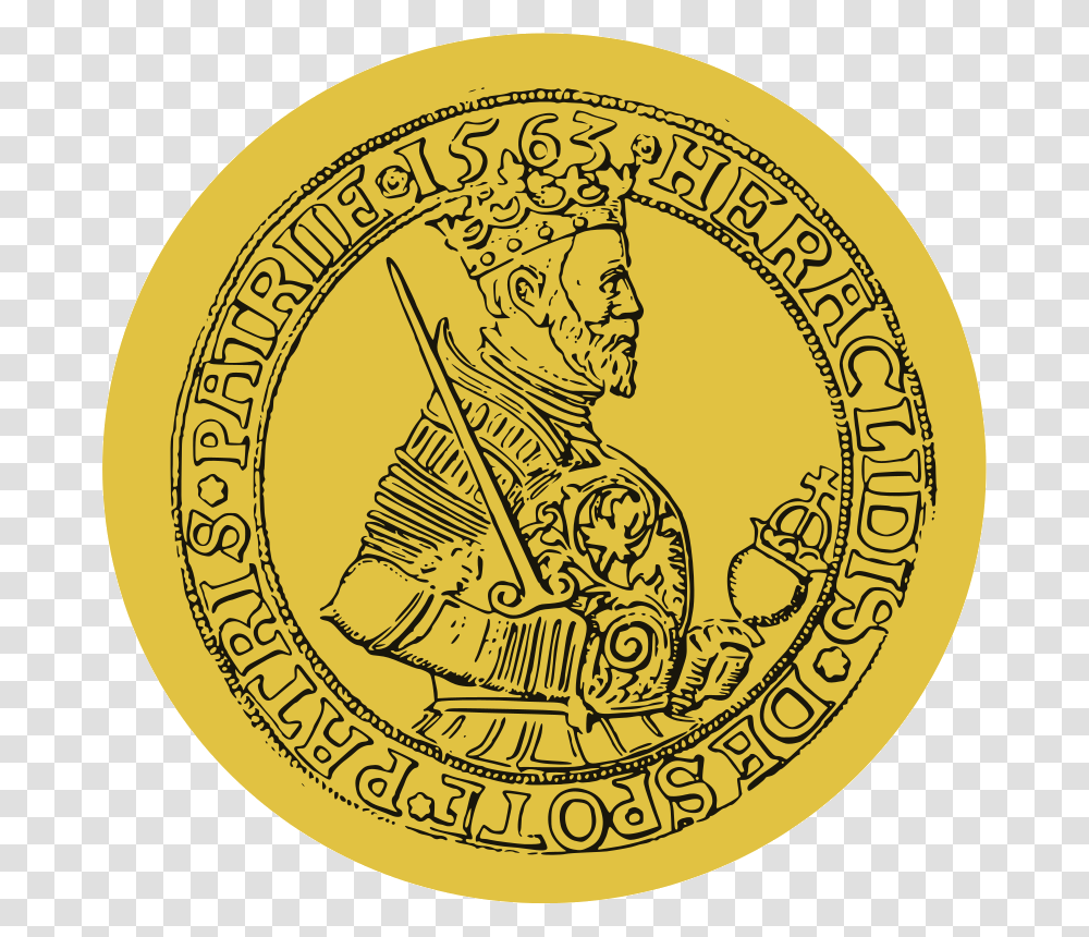Heraclid Despot Effigy On Thaler 1563 Circle, Coin, Money, Logo Transparent Png