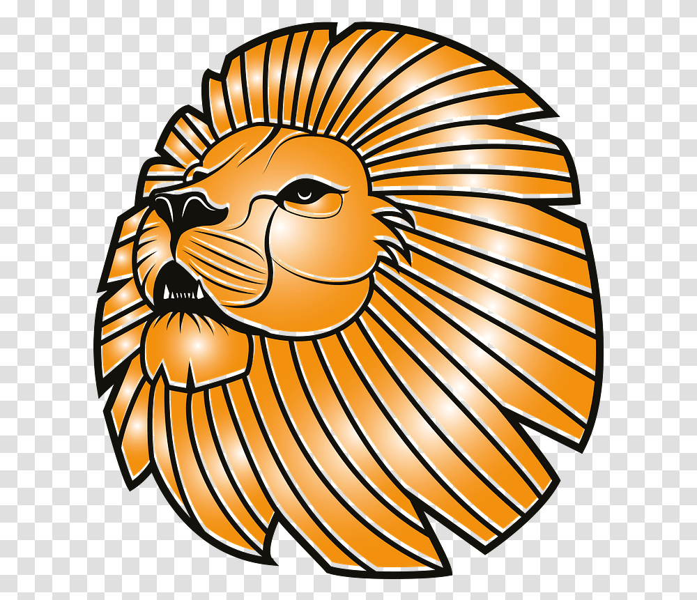 Herald Lion Clipart Logo Keren Warna Gold Download Lion, Honey Bee, Insect, Invertebrate, Animal Transparent Png