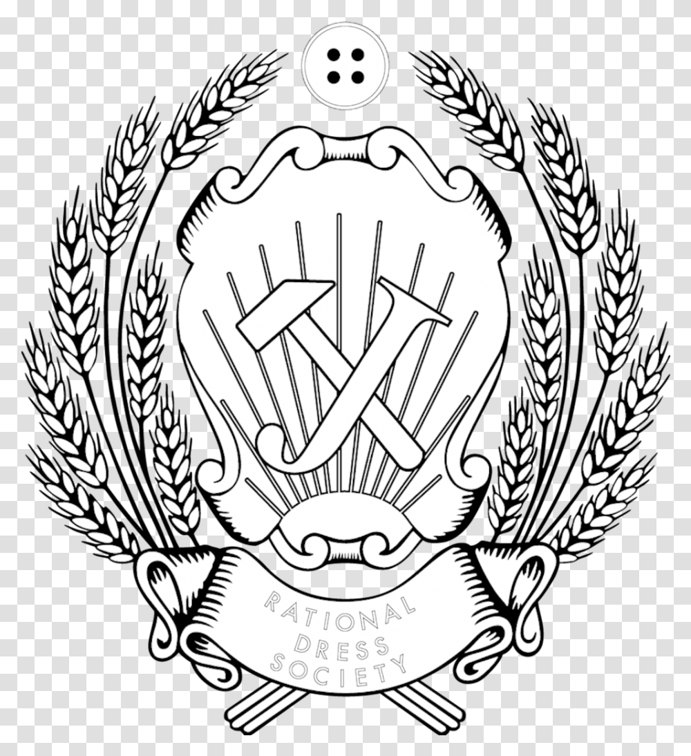 Heraldic In Black On White Illustration, Emblem, Poster, Advertisement Transparent Png