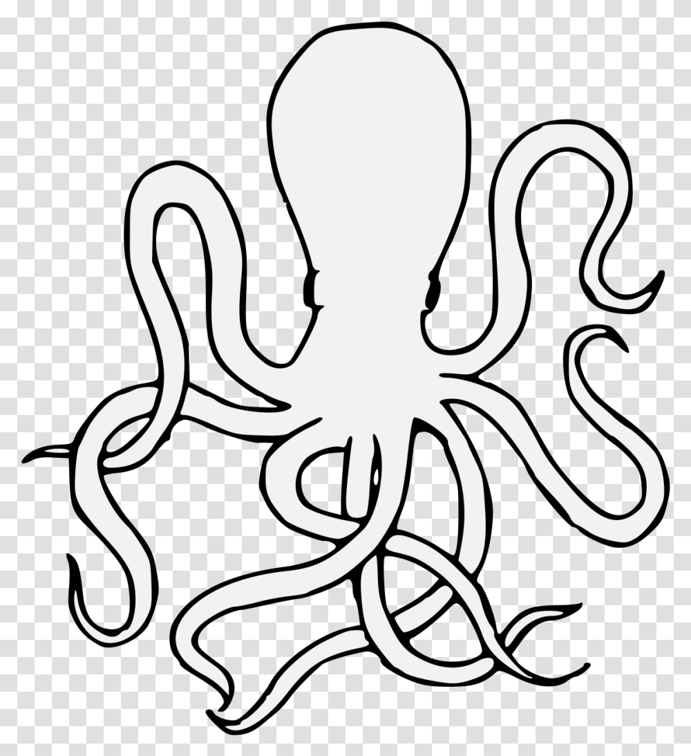 Heraldic Octopus, Stencil, Plant, White, Texture Transparent Png