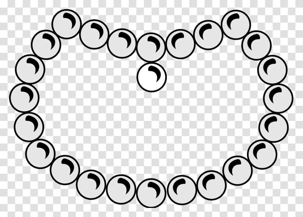 Heraldic Pearl Necklace, Number, Alphabet Transparent Png