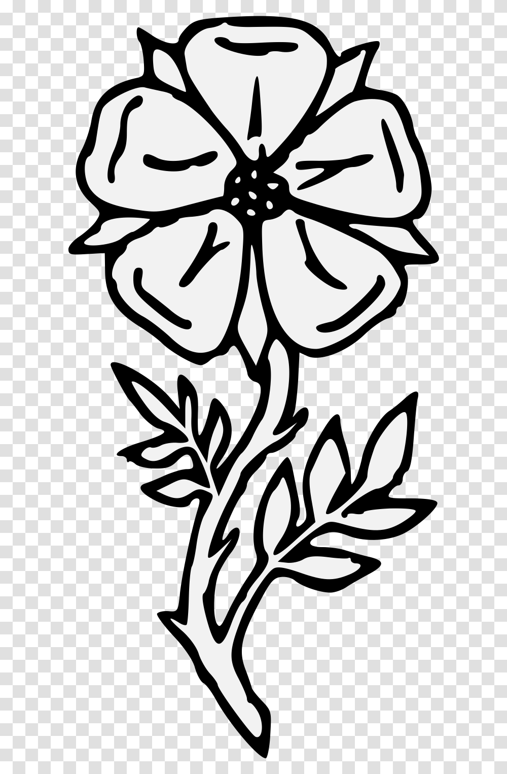 Heraldic Rose, Stencil, Floral Design, Pattern Transparent Png