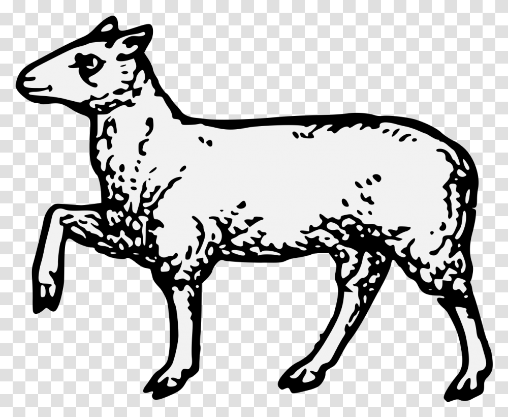 Heraldic Sheep, Mammal, Animal, Stencil, Goat Transparent Png