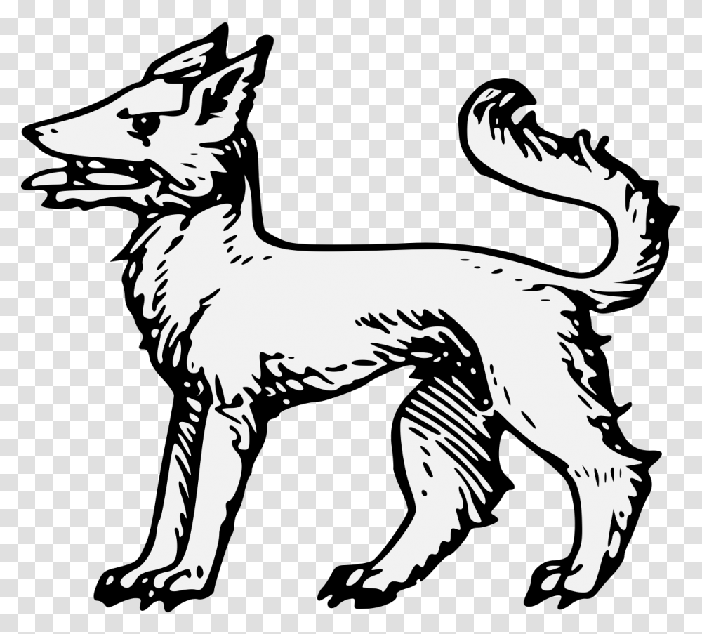 Heraldic Wolf, Animal, Mammal, Stencil, Wildlife Transparent Png
