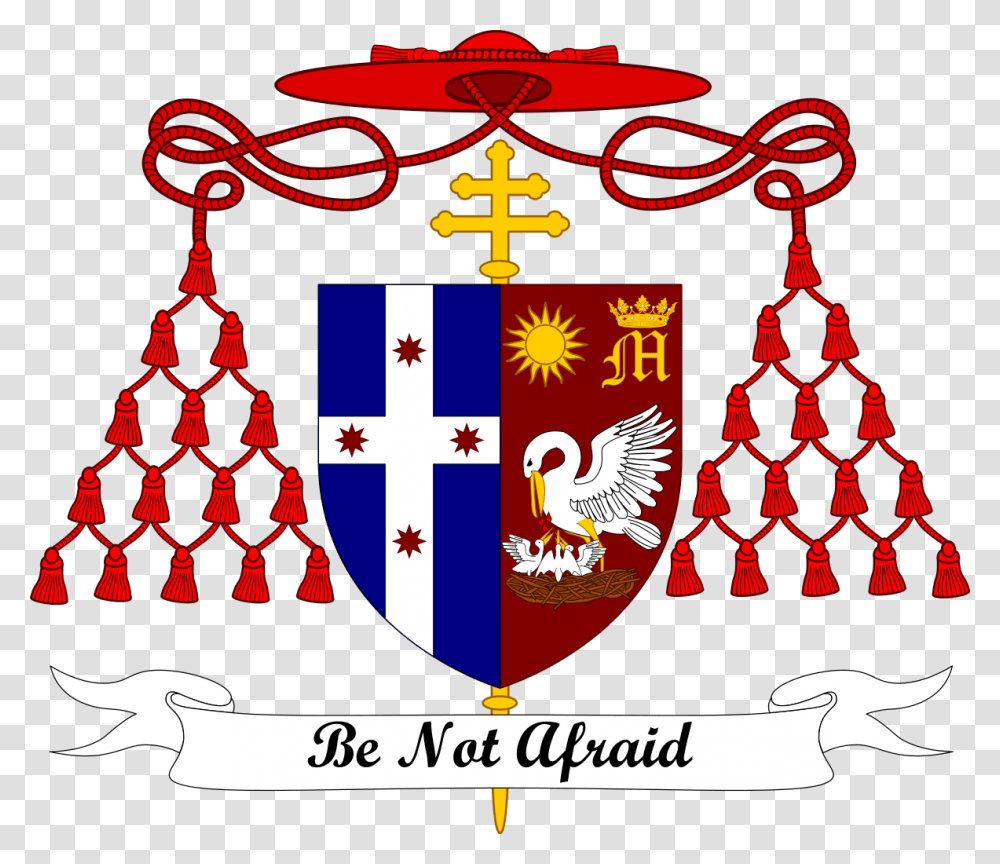 Heraldry Ecclesiastical Coat Arms Galero Cardinal Of, Logo, Trademark, Bird Transparent Png
