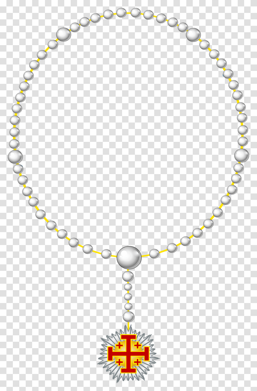 Herardic Rosary Of The Order Of The Holy Sepulcher Necklace, Bead, Accessories, Accessory, Bead Necklace Transparent Png