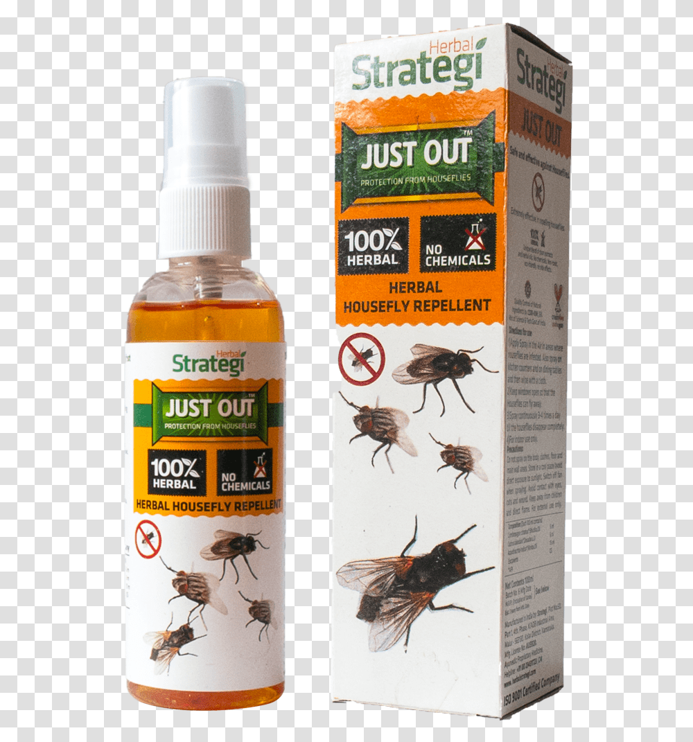 Herbal Fly Repellent 100 Ml House Fly Repellent Spray, Bird, Animal, Bottle, Label Transparent Png