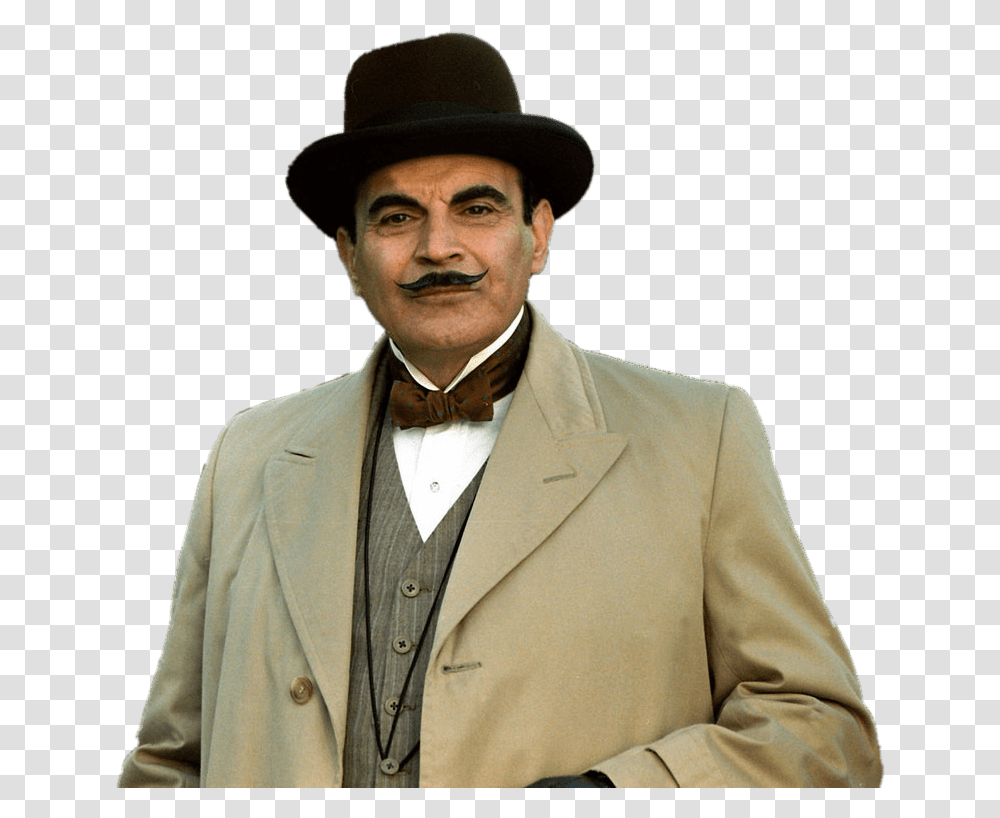 Hercule Poirot David Suchet, Person, Overcoat, Suit Transparent Png