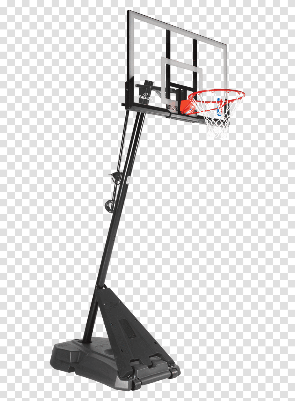 Hercules Angled Pole Basketball Hoop Spalding 52 Acrylic Basketball System, Construction Crane, Team Sport, Sports Transparent Png