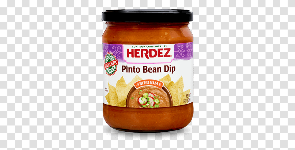 Herdez Bean Dip, Food, Ketchup, Bread, Pickle Transparent Png
