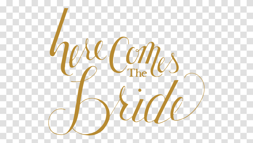Here Comes The Bride Clipart Here Comes The Bride, Calligraphy, Handwriting, Alphabet Transparent Png