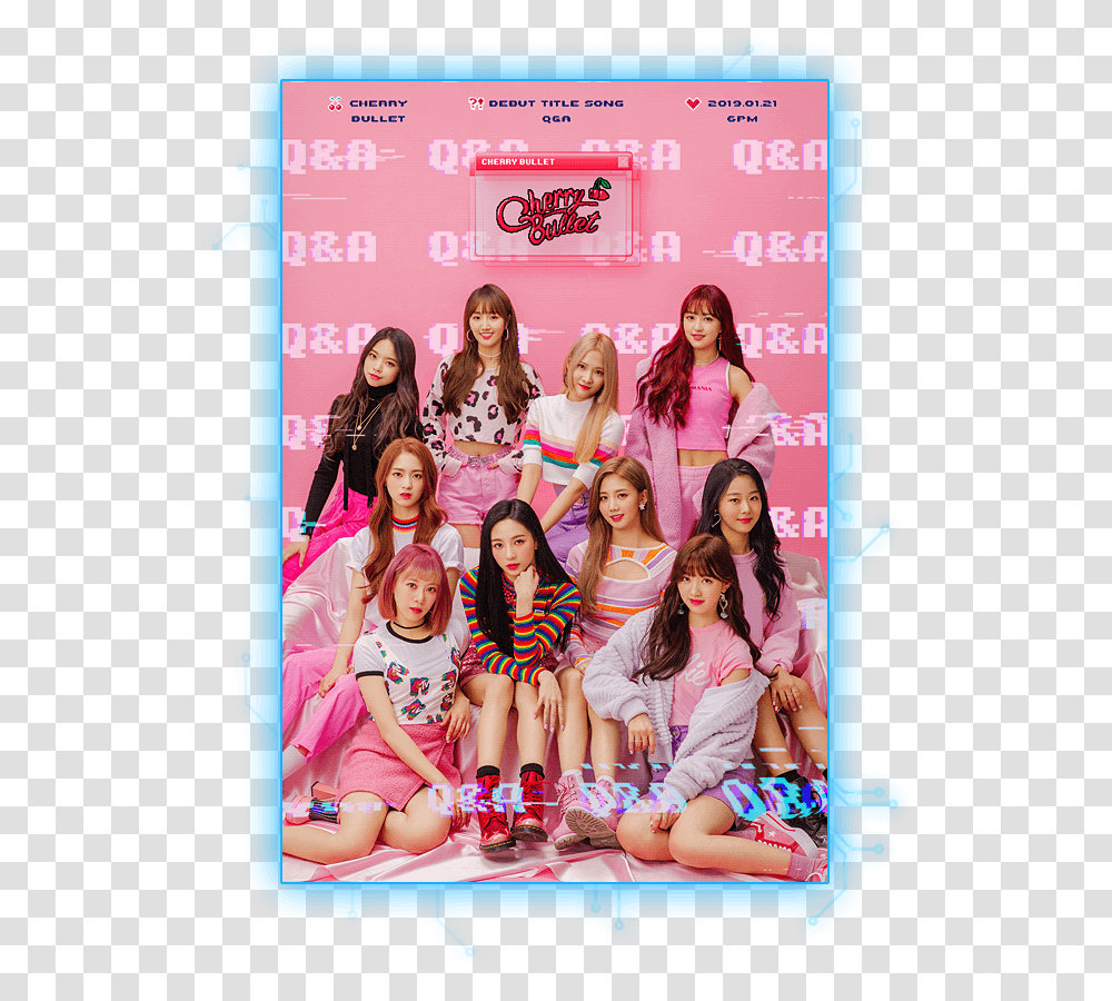 Here Is How Two Rookie Girl Groups Cherry Bullet And Itzy D Va Kpop Skin, Person, Clothing, Female, Blonde Transparent Png