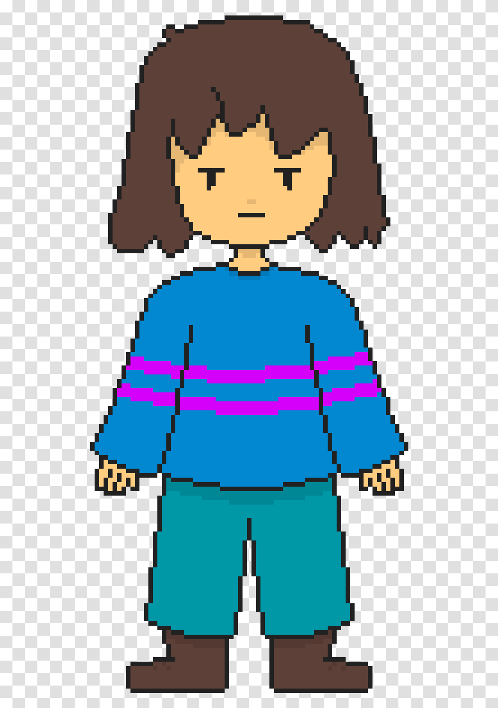 Here Is Some Frisk Art I Did Love Fictional Character, Cross, Symbol, Clothing, Apparel Transparent Png