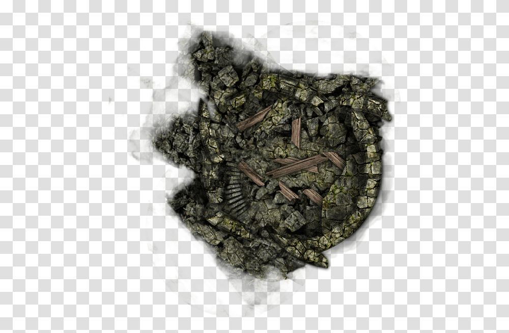 Here Is The Collapsed Castle Tower We Created In My Coin, Mineral, Snake, Nature, Land Transparent Png