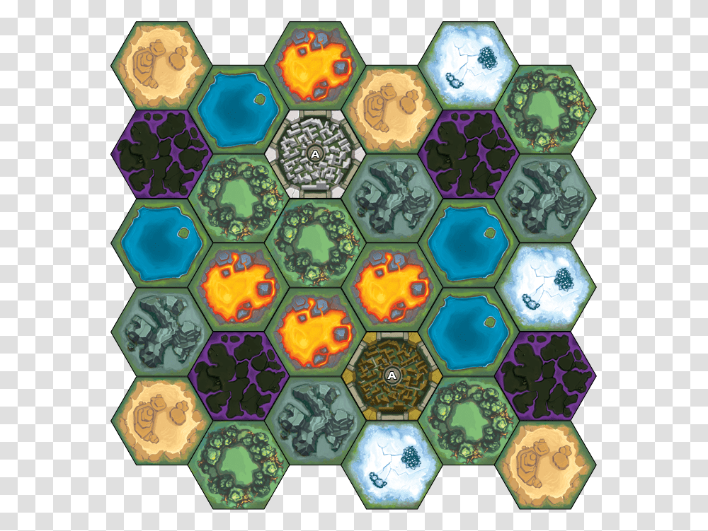 Here's A Look At One Of The Hex Tiles In Empyreal Circle, Pattern, Rug, Food, Fractal Transparent Png