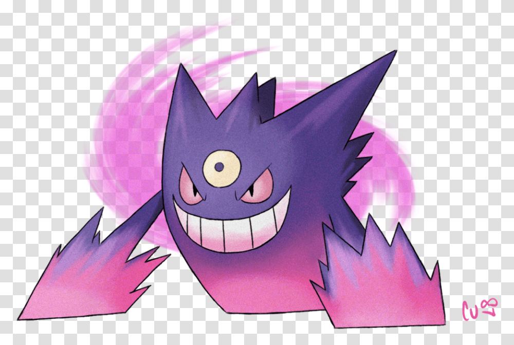 Here's A Normal Mega Gengar Aaaaaand Pokemon Moving, Paper Transparent Png