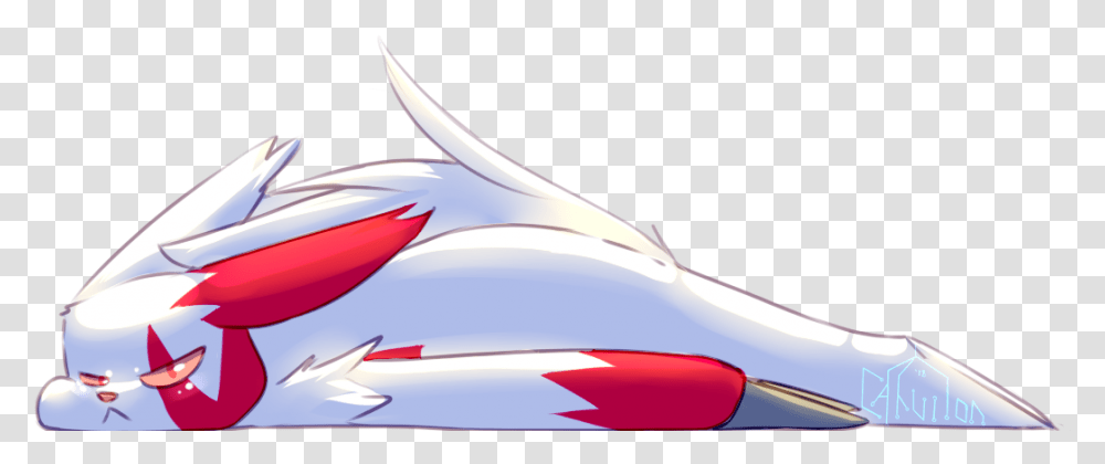Here's A Zangoose Laying On Your Dash Because Car, Airplane, Aircraft, Vehicle, Transportation Transparent Png