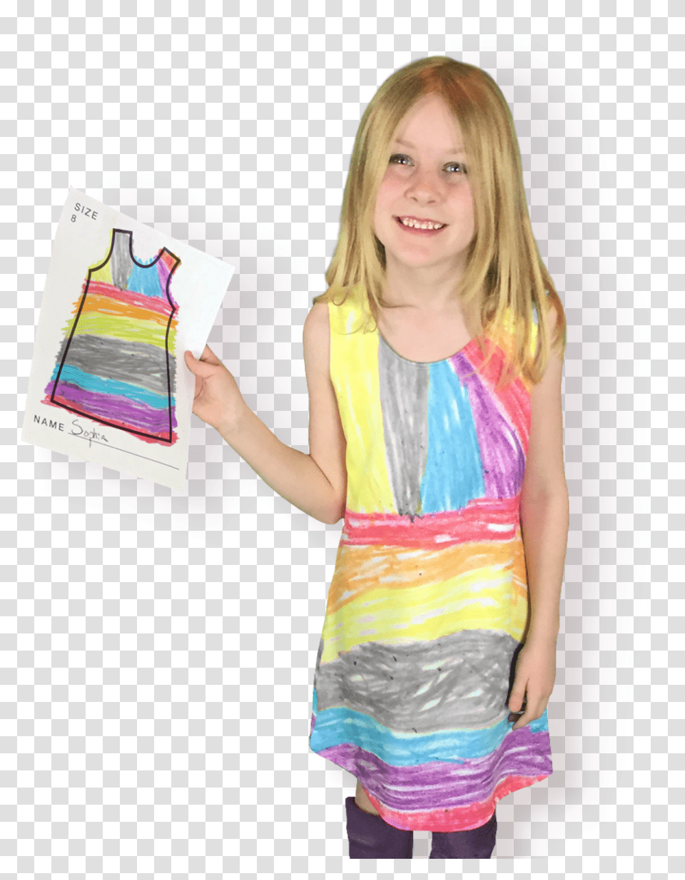 Here's How It Works Design Your Own Dress For Kids, Person, Female, Poster Transparent Png