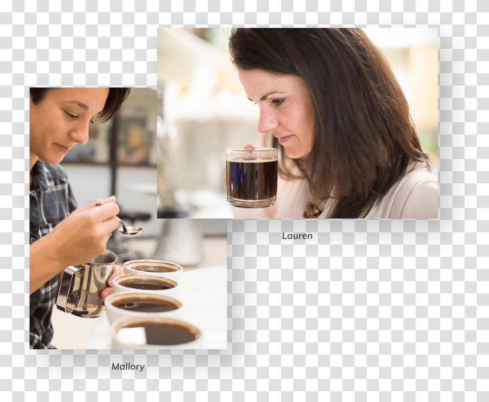 Here They Are Tasting Coffee Diet Soda, Person, Dating, Coffee Cup, Beverage Transparent Png
