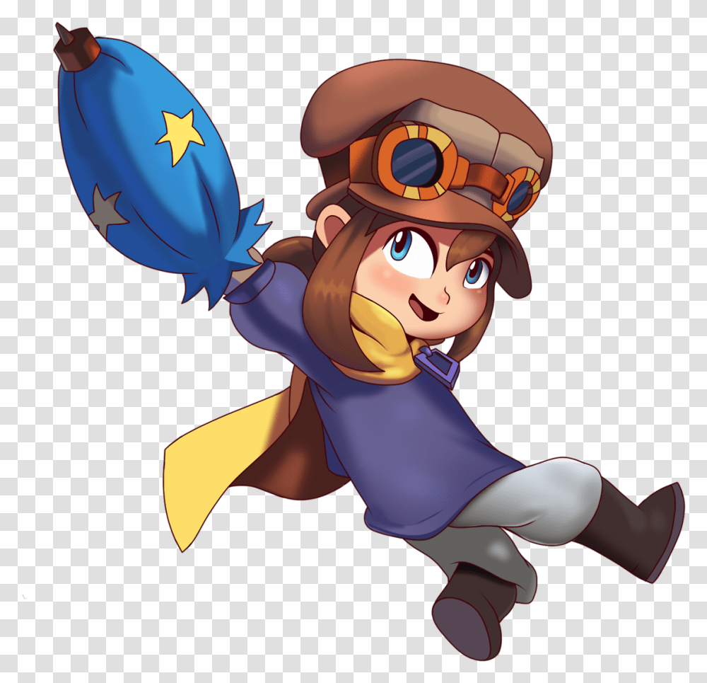 Here We Have Hat Kid From The December Ps4 Game A Hat Cartoon, Maraca, Musical Instrument, Person, Human Transparent Png