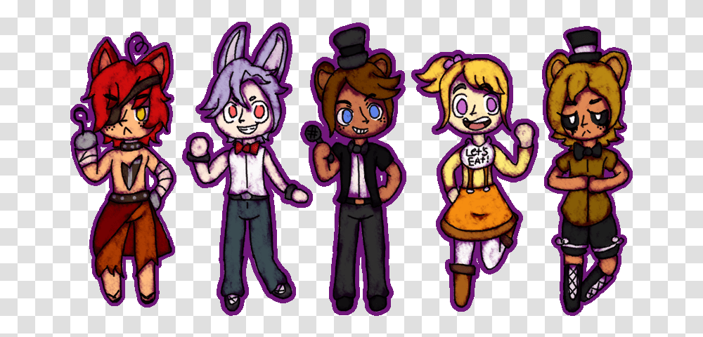 Heres Are Designs For The 5 Classic Animatronics Cartoon, Person, Costume, People Transparent Png