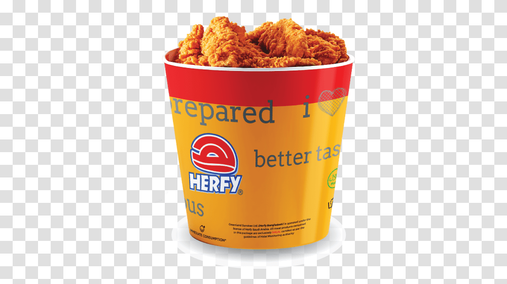 Herfy Fried Chicken, Food, Snack, Ketchup Transparent Png