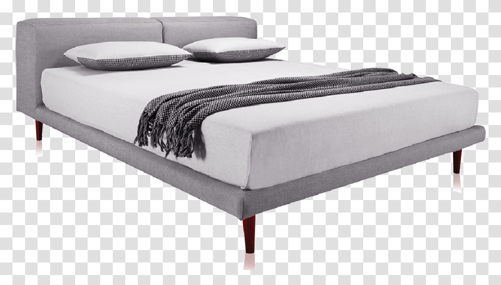 Herman Bed Grey2 Bed Frame, Furniture, Rug, Blanket, Mattress Transparent Png