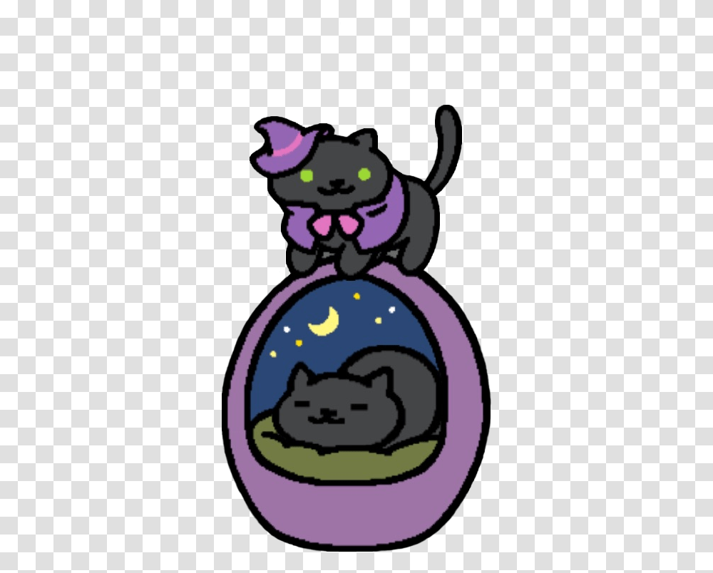 Hermeowne And Smokey With The Nightview Egg Bed Egg Bed Night View Neko Atsume, Alarm Clock, Poster, Advertisement Transparent Png