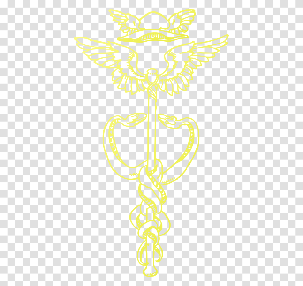 Hermes Caduceus As A Symbol Clip Art, Emblem, Knot Transparent Png