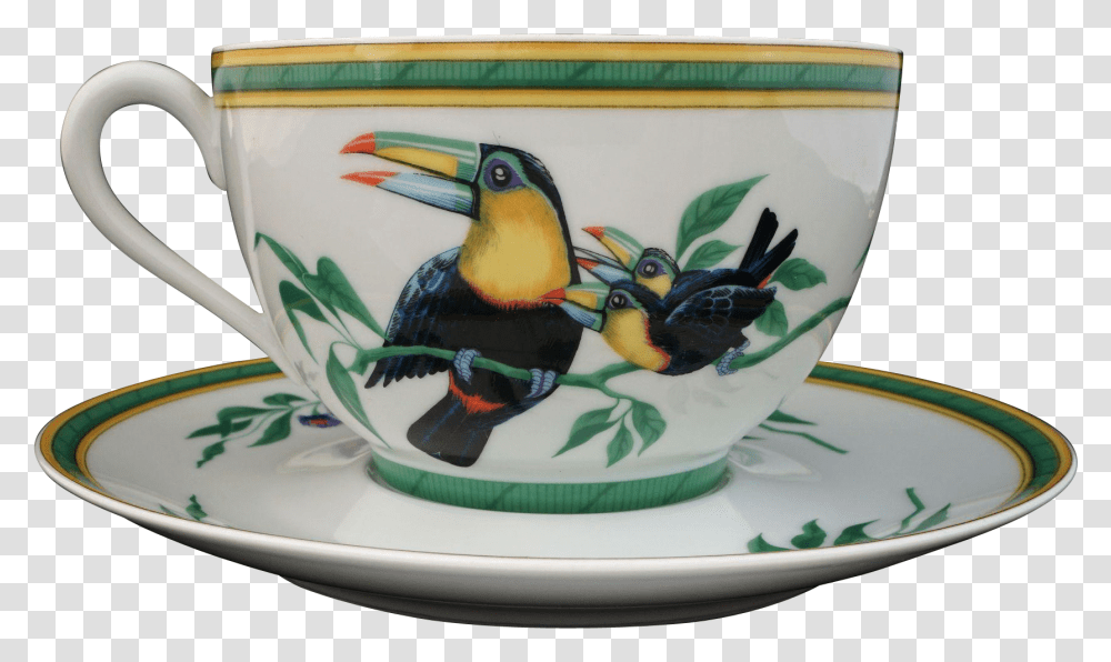 Hermes Toucan, Saucer, Pottery, Bird, Animal Transparent Png