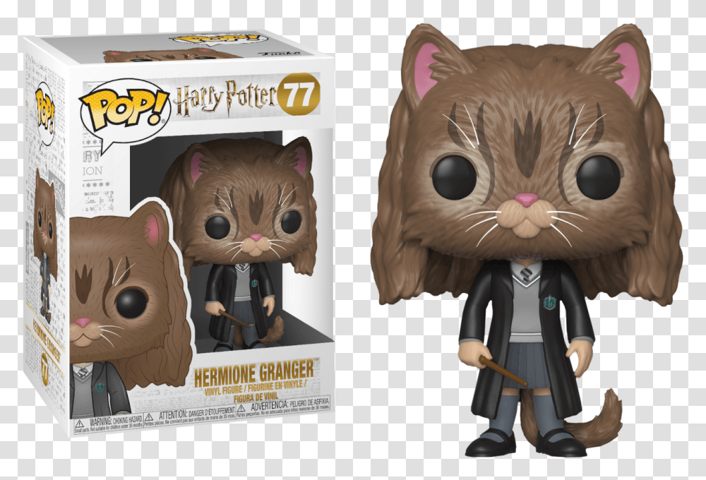 Hermione Granger As Cat Pop Vinyl Figure Funko Pop Hermione Cat, Toy, Pet, Mammal, Animal Transparent Png