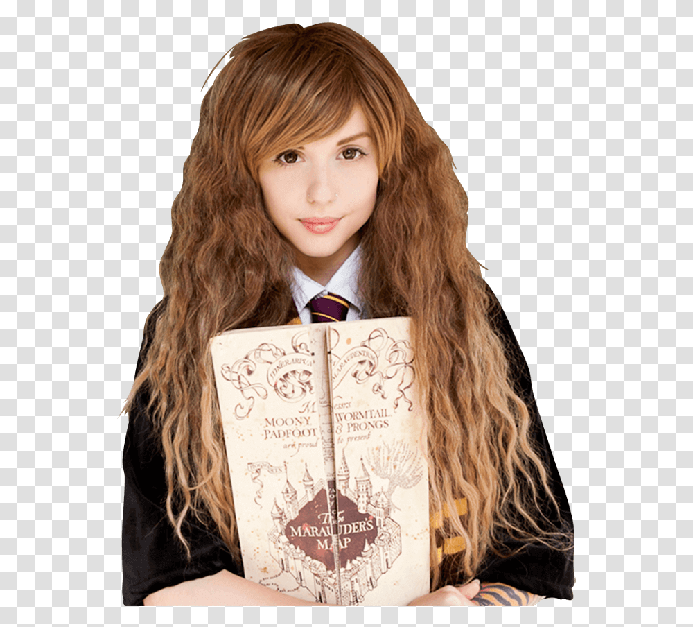 Hermione Granger Inspired Rhapsody Wig Hermione Granger Wig, Person, Human, Female, Tie Transparent Png