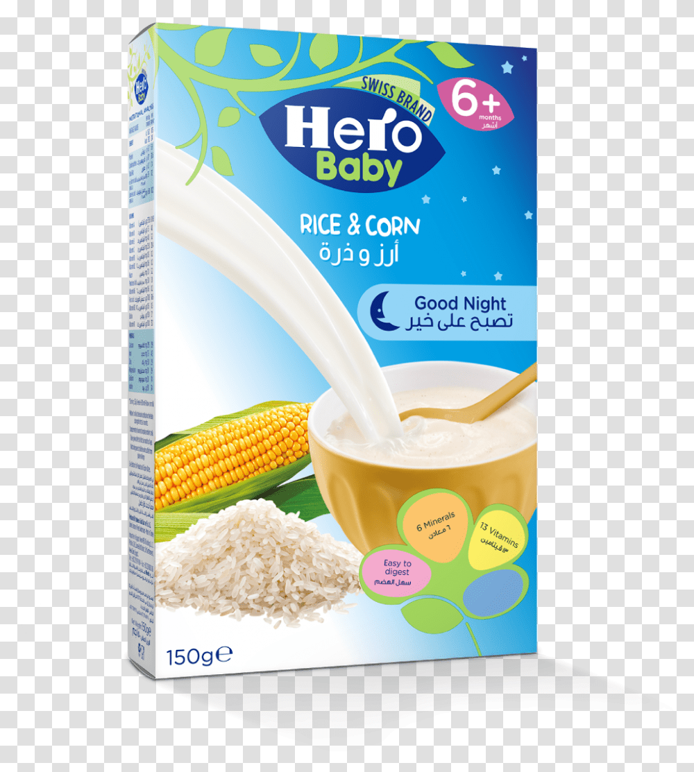 Hero Baby Cereal Riceampcorn, Plant, Dairy, Food, Beverage Transparent Png