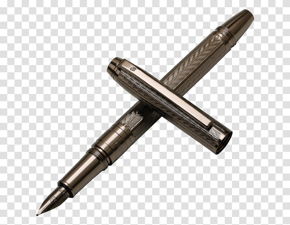 Hero Fountain Pen H610 Metal Brushed Gray Water Ripples Ink, Razor, Blade, Weapon, Weaponry Transparent Png