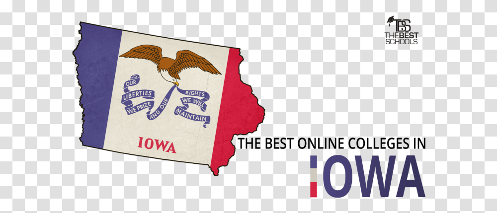 Hero Image For The Best Online Colleges In Iowa Iowa State Flag, Bird, Animal, Label Transparent Png