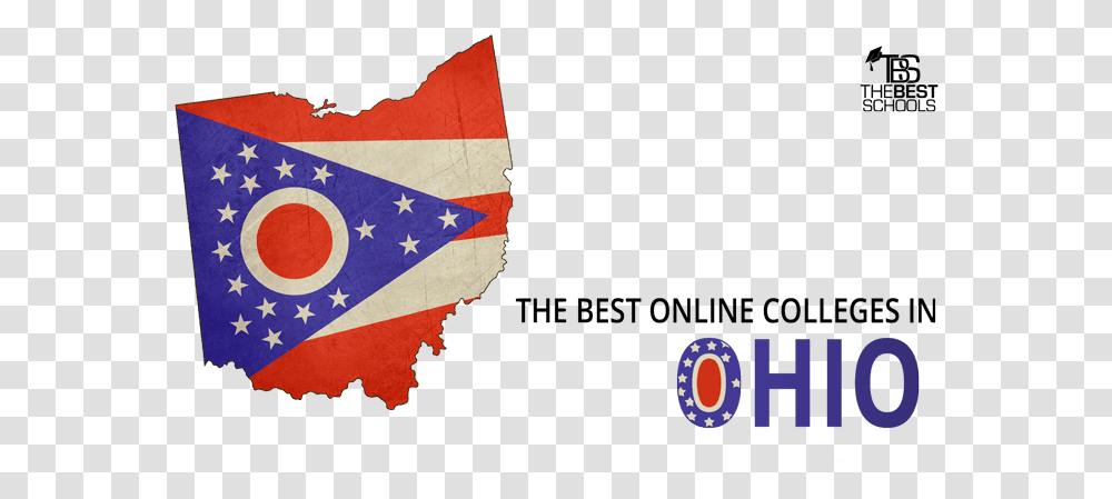 Hero Image For The Best Online Colleges In Ohio Ohio With Ohio Flag Inside, Star Symbol, American Flag, Logo Transparent Png