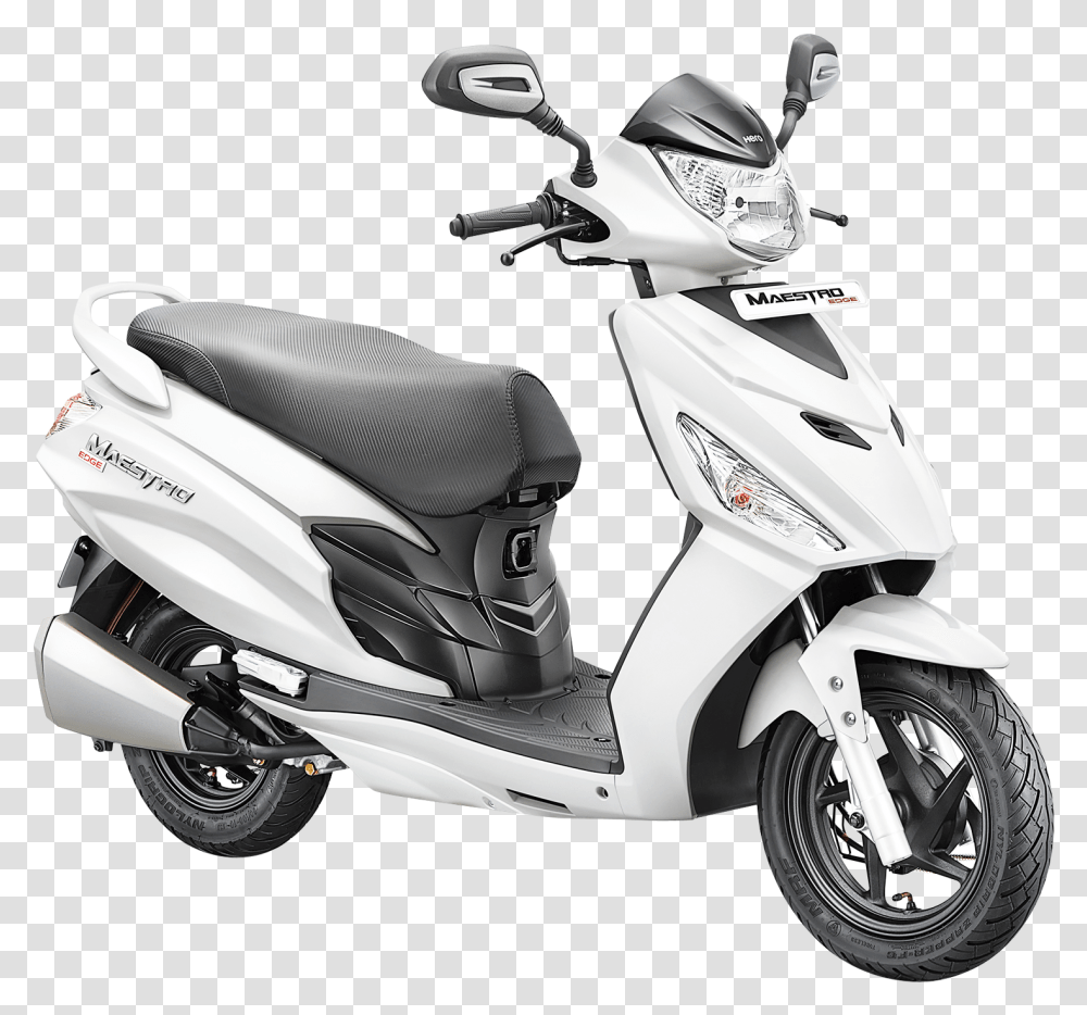 Hero Maestro Edge White Colour, Scooter, Vehicle, Transportation, Lawn Mower Transparent Png