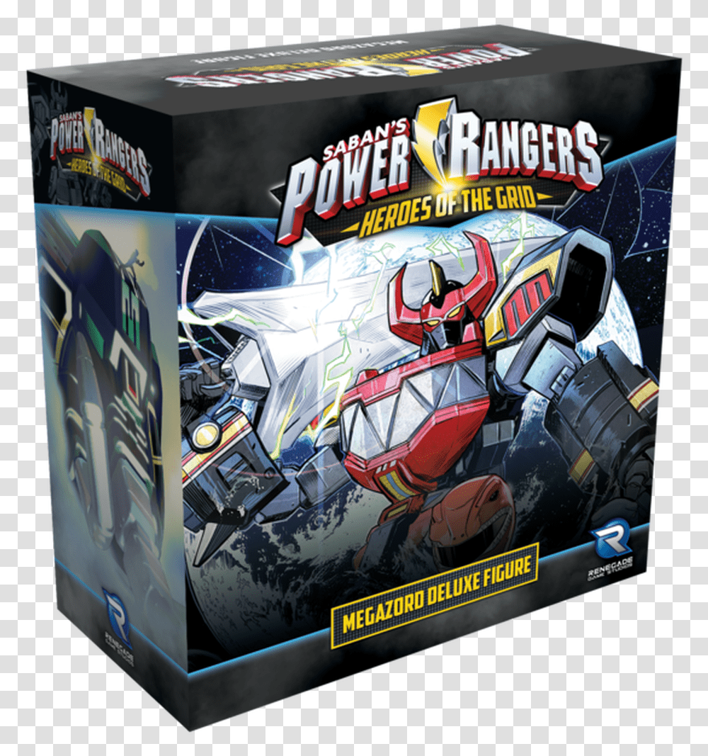 Heroes Of The Grid Megazord Deluxe Figure Renegade Game Studios Power Rangers Heroes, Arcade Game Machine, Car, Transportation Transparent Png