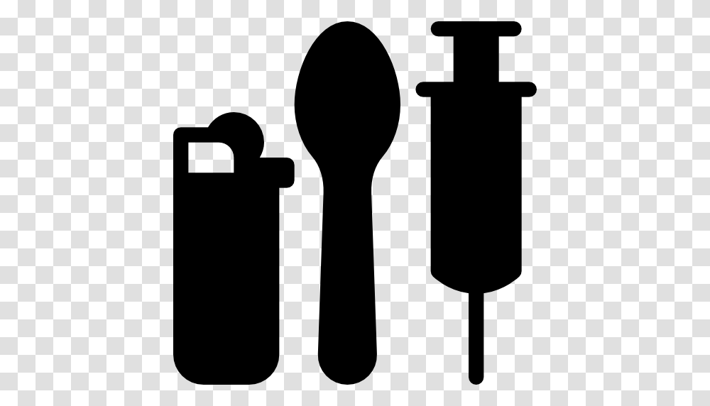 Heroin, Silhouette, Stencil, Cutlery, Hammer Transparent Png