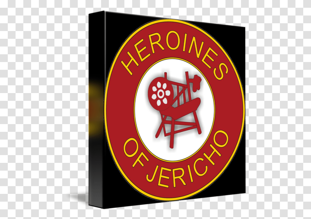 Heroines Of Jericho Banner By Alan Ammann Heroines Of Jericho Logo, Furniture, Symbol, Trademark, Text Transparent Png