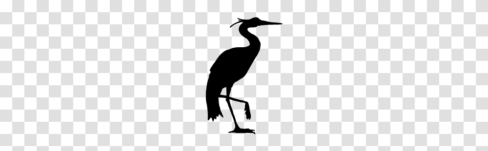 Heron Silhouette Silhouettes Heron Silhouette, Crane Bird, Animal, Stork Transparent Png