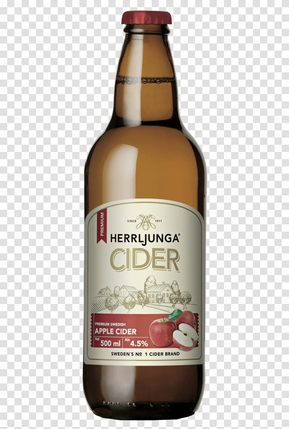 Herrjlunga Apple Herrljunga Cider, Bottle, Alcohol, Beverage, Drink Transparent Png
