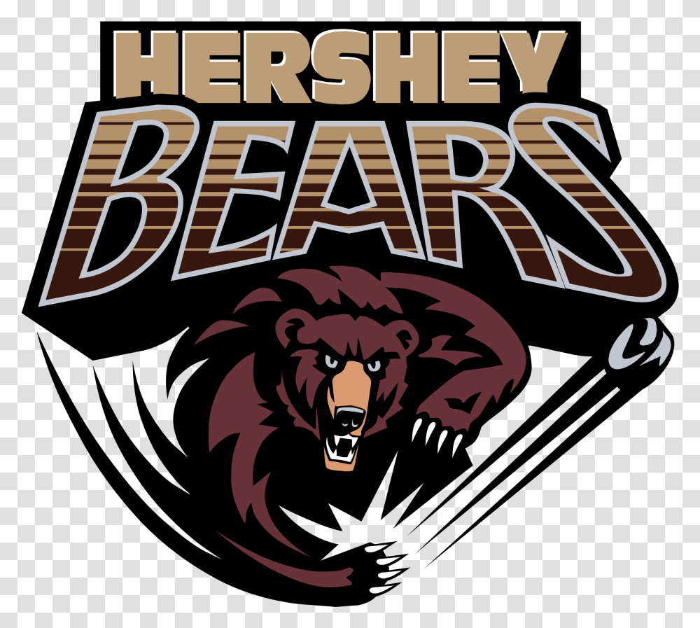 Hershey Bears Logo Hershey Bears Logo, Text, Mammal, Animal, Wildlife Transparent Png