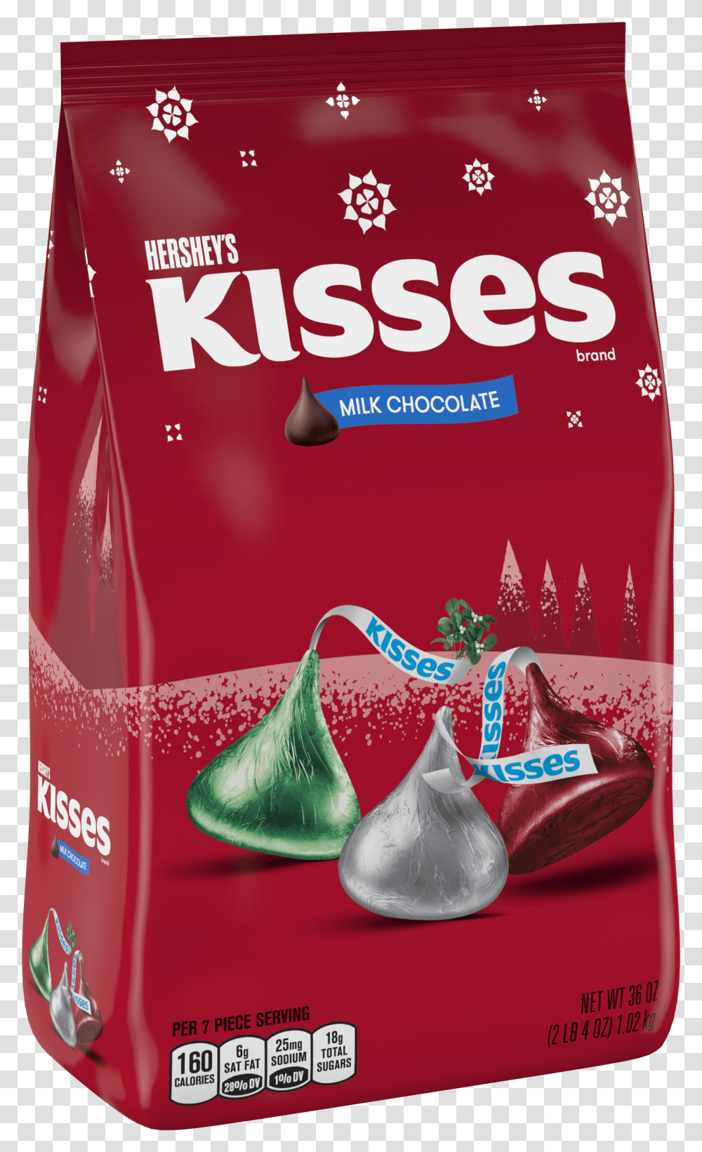 Hershey Christmas Chocolate Kisses, Food, Poster, Advertisement, Beverage Transparent Png