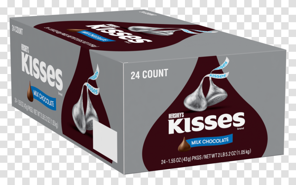Hershey Kisses 24 New, Label, Box, Carton, Cardboard Transparent Png