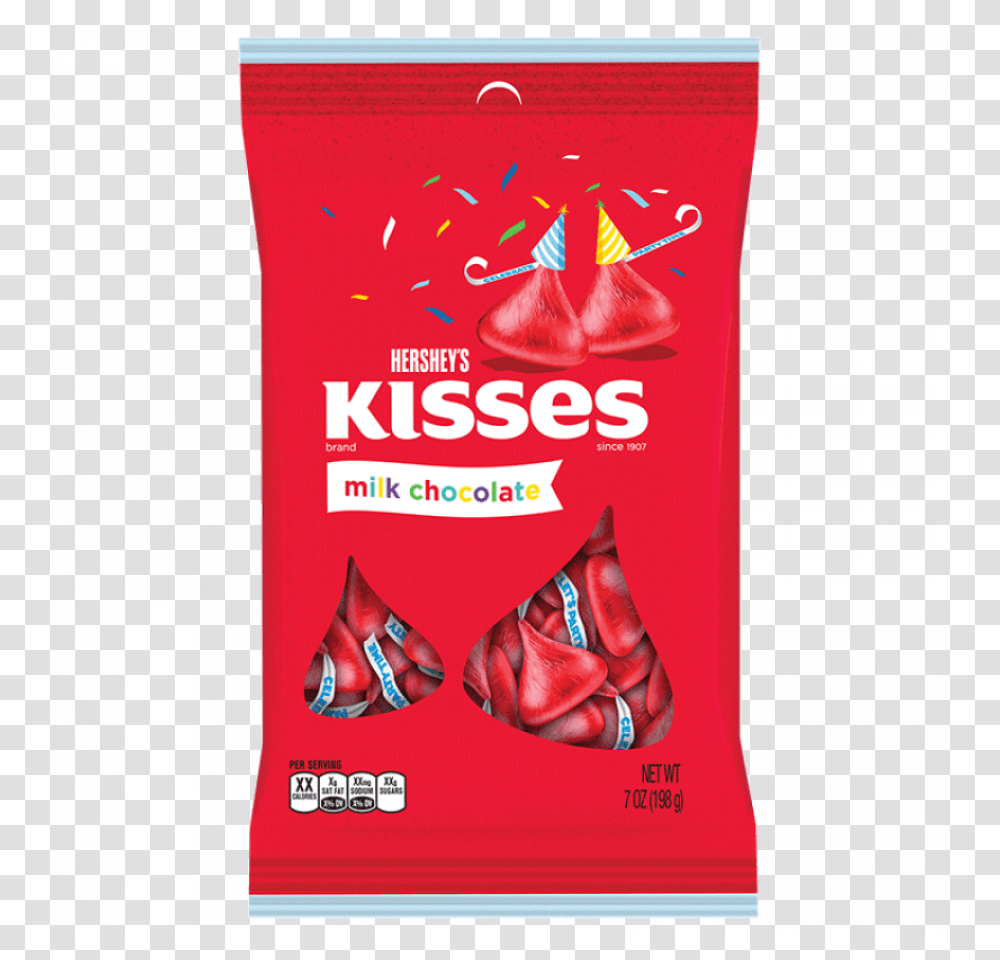 Hershey's Kisses Milk Chocolate Birthday Red, Food, Bottle, Apparel Transparent Png