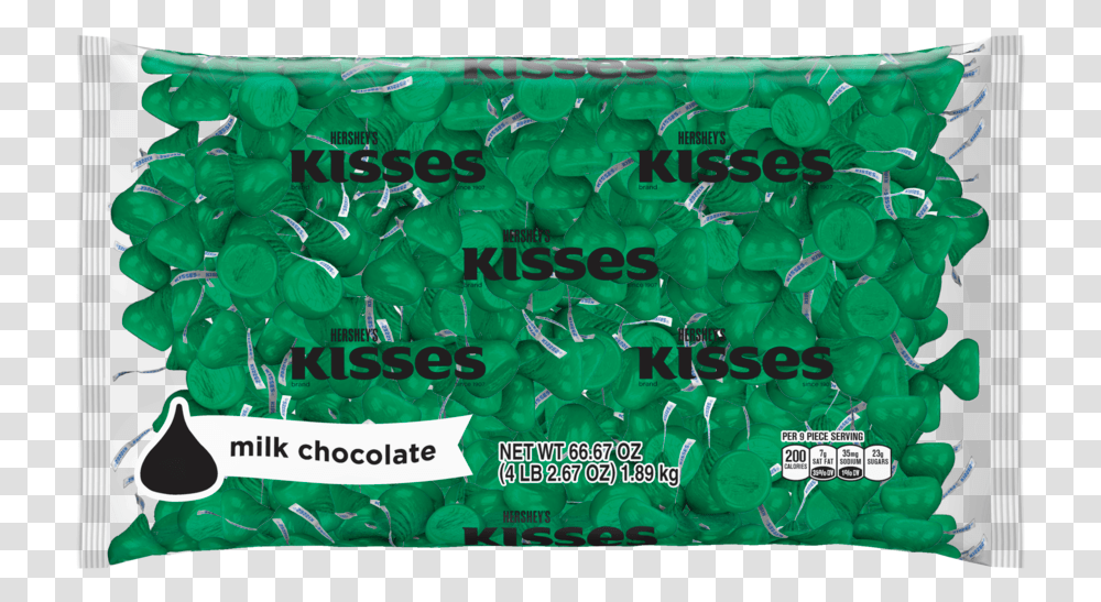 Hershey's Kisses Milk Chocolate With Dark Green Foil Hershey's Kisses, Plant, Gum, Food Transparent Png